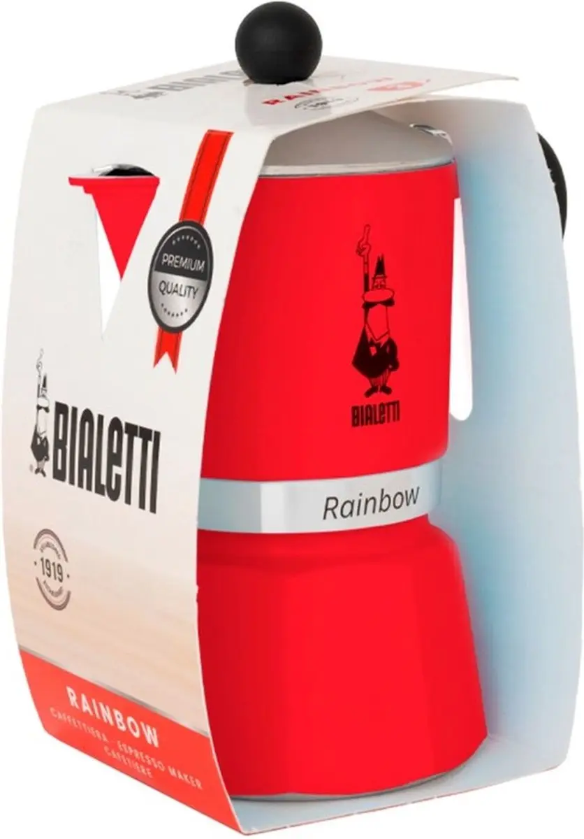 Bialetti Rainbow Percolator 1 Kop - Rood