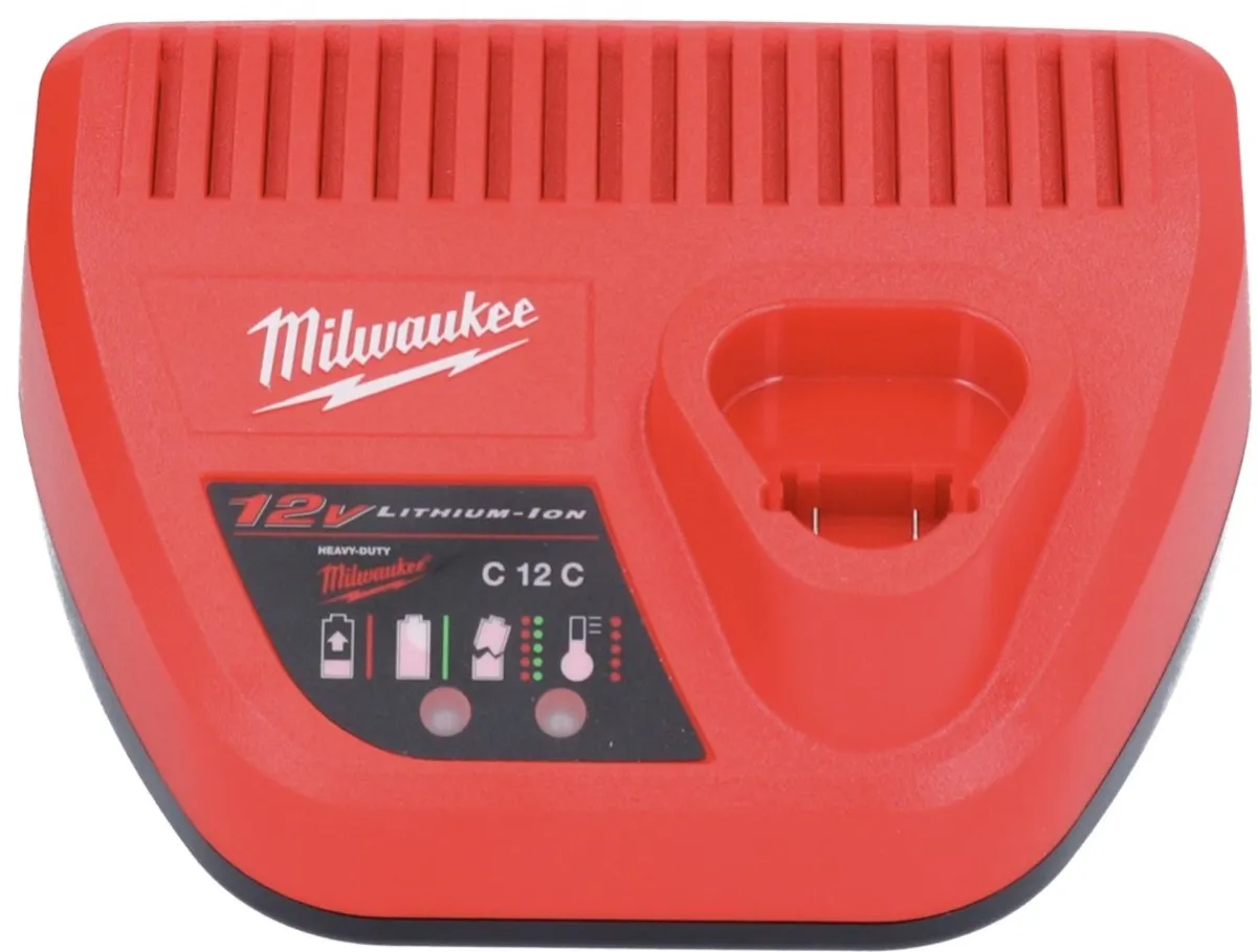 Milwaukee M12 NRG-604 Starterset - 4x 6,0 Ah Li-ion accu + C12 C oplader - afbeelding 5 van 5