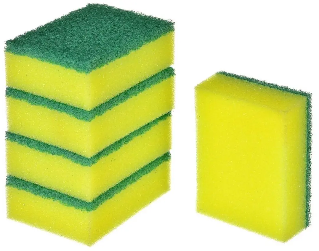 Vileda Sponzen 173845 - 5 Stuks - Geel/ Groen