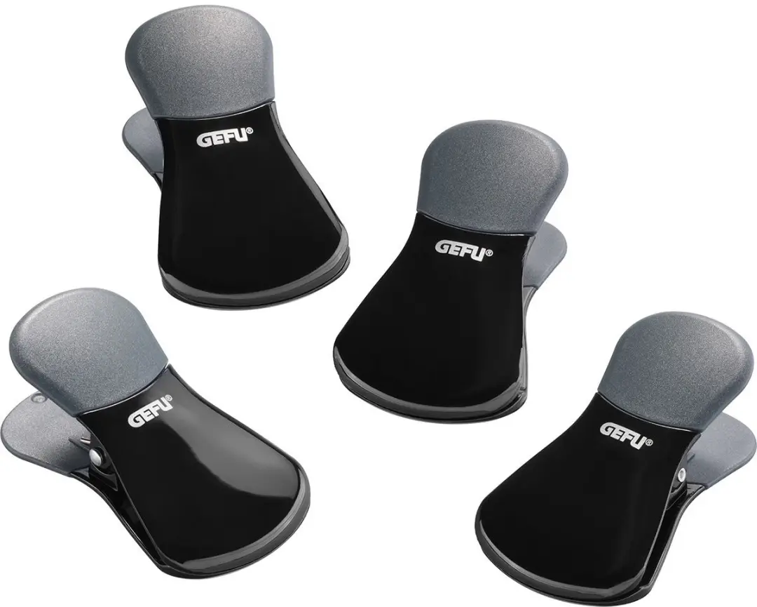 GEFU PERTO Sluitclips 4 Stuks - Zwart/Grijs - afbeelding 6 van 6