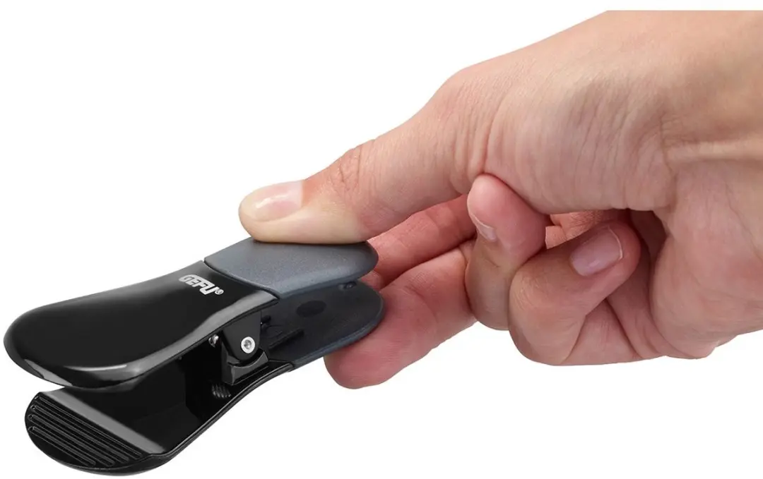GEFU PERTO Sluitclips 4 Stuks - Zwart/Grijs