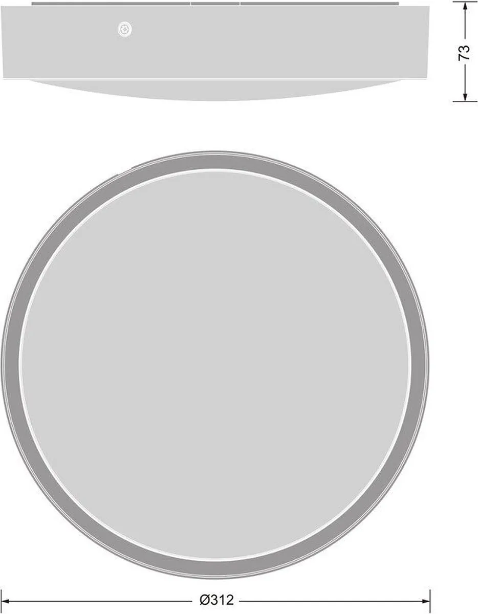 Ledvance LED Bulkhead Surface 300 Zwart - 17W 2270lm 3000K