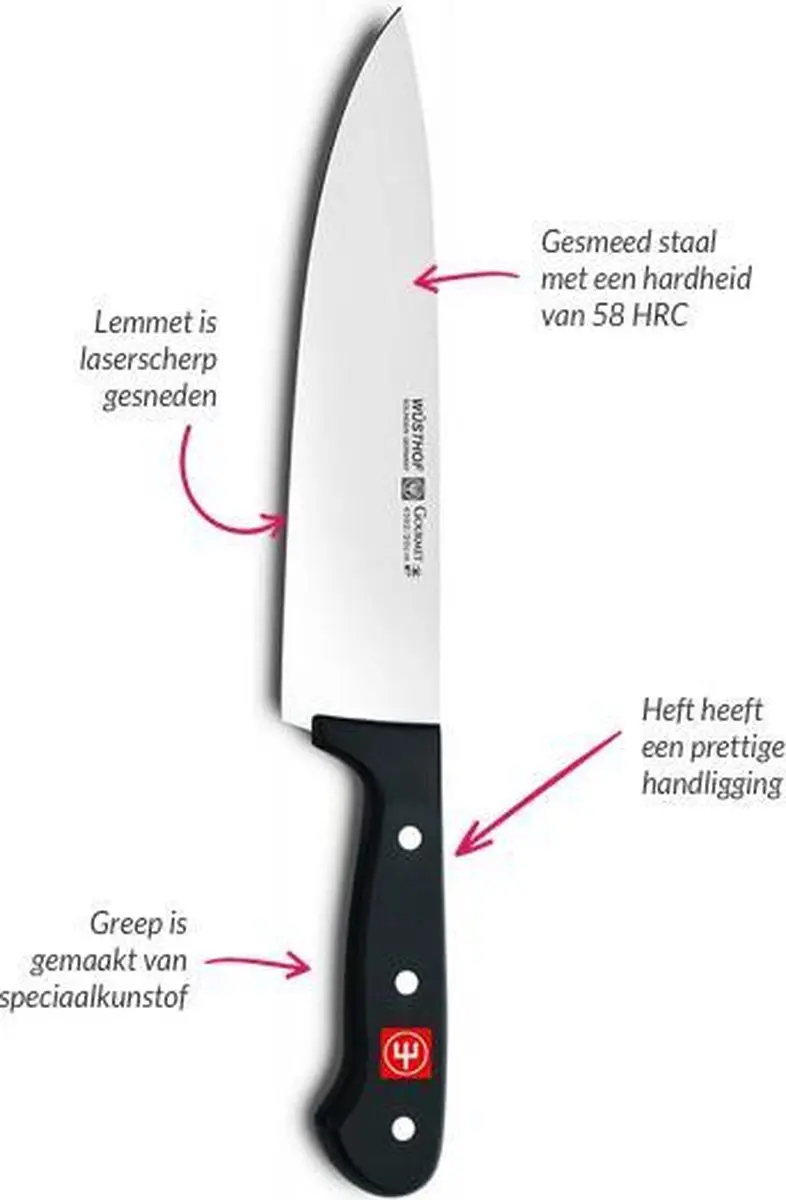 Wusthof Officemes Gourmet 12cm - Zwart
