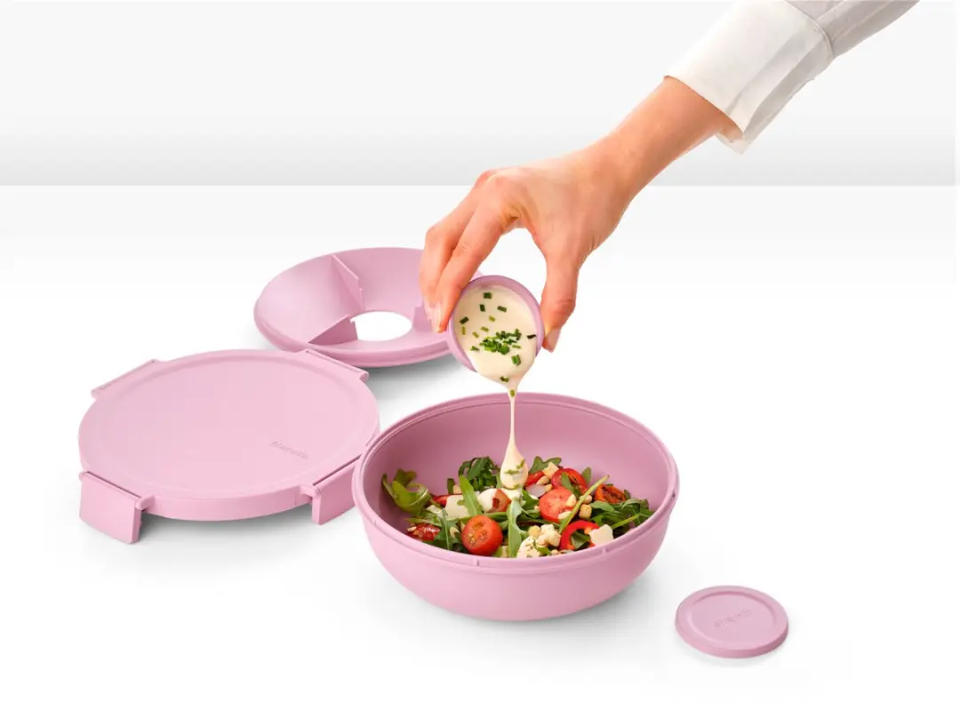 Brabantia Make & Take Salade Lunchbox 1,3L - Lilac Pink - afbeelding 6 van 6