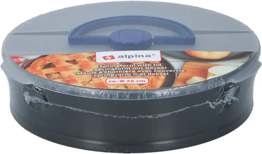 Alpina Springvorm 26cm - Zwart - met Deksel