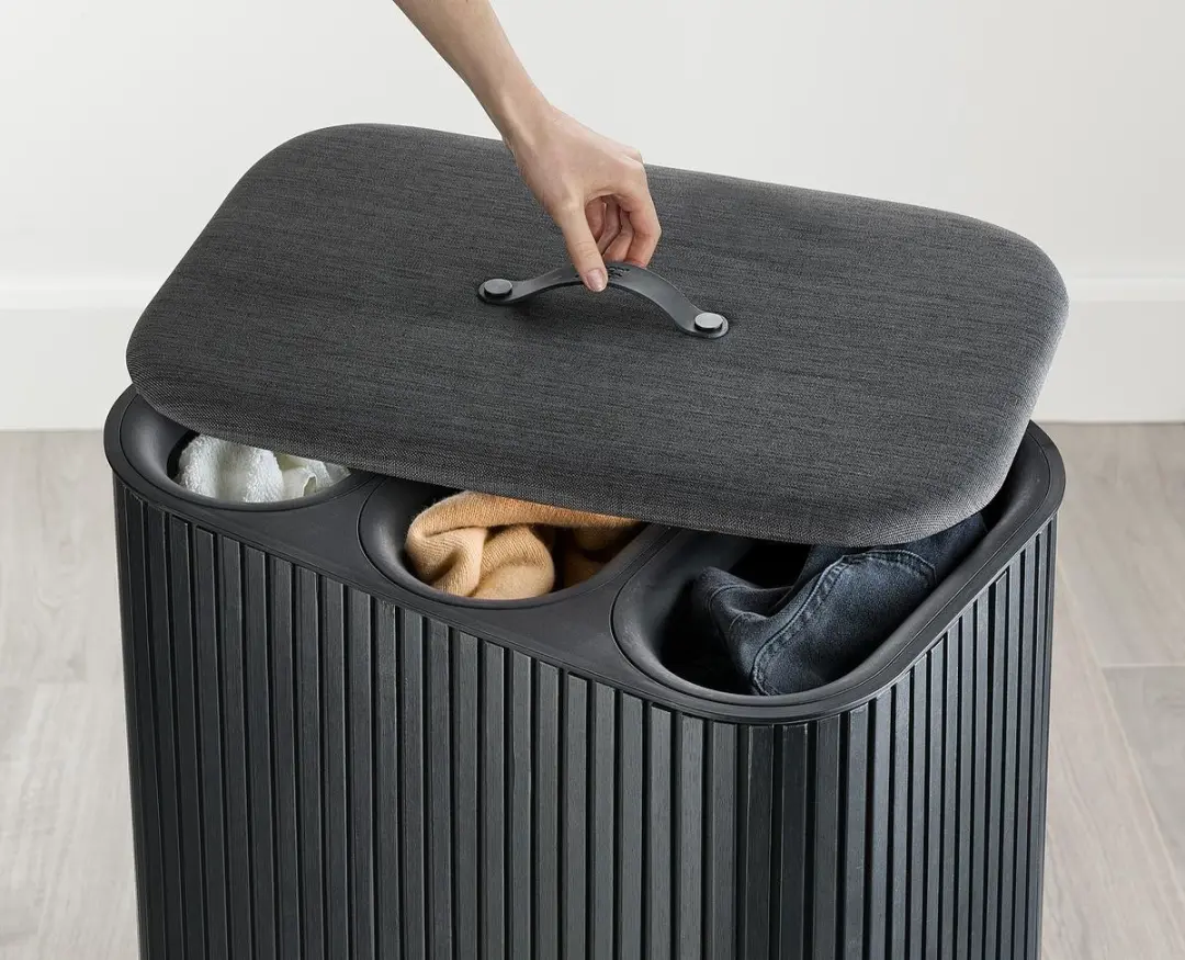 Joseph Joseph Tota Trio Luxe Wasmand 3x30L - Bamboe Zwart