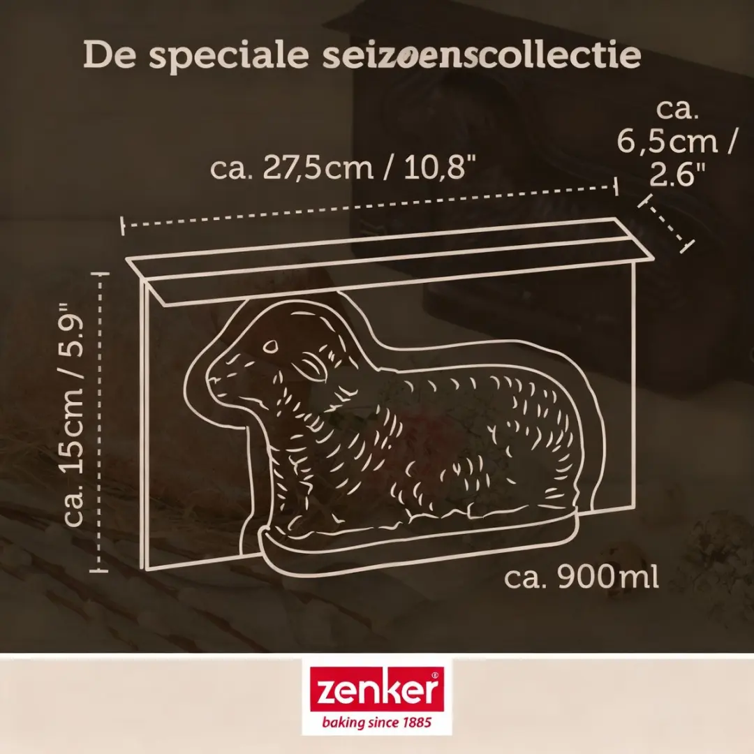 Zenker 3D Paaslam Taartvorm - Zwart