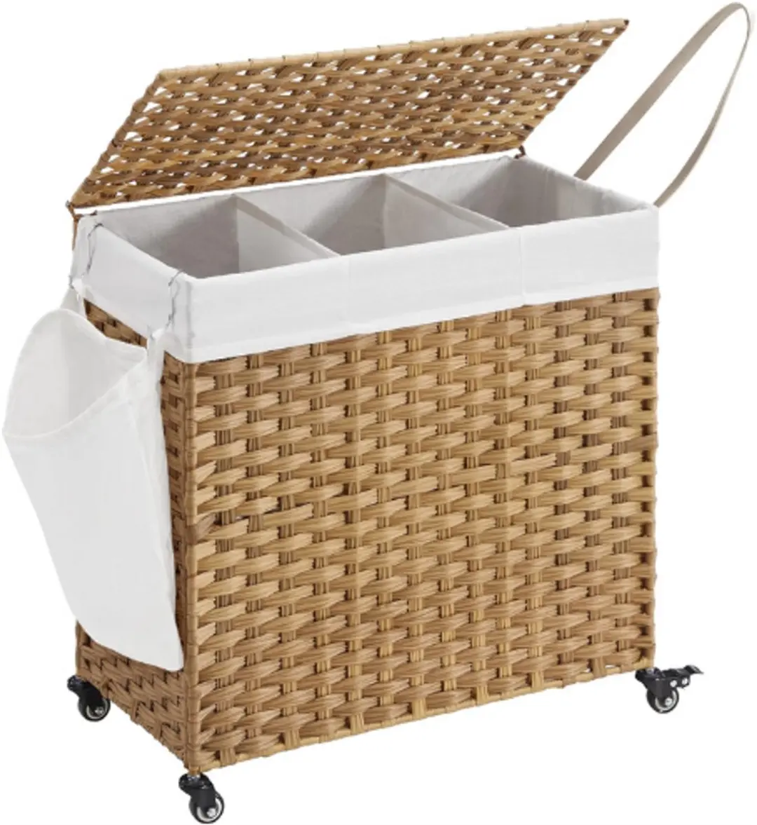 Songmics Handgeweven Wasmand 140L