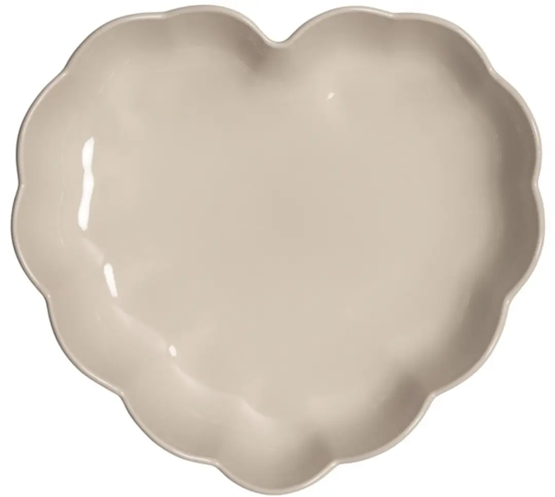 Emile Henry Taartvorm Hart Gegolfd - 265x245x65mm