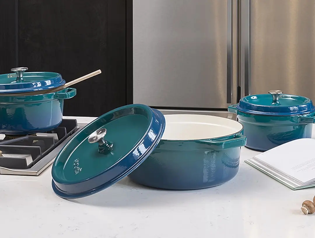 Sola Gietijzeren Braadpan 24cm - Blauw/groen