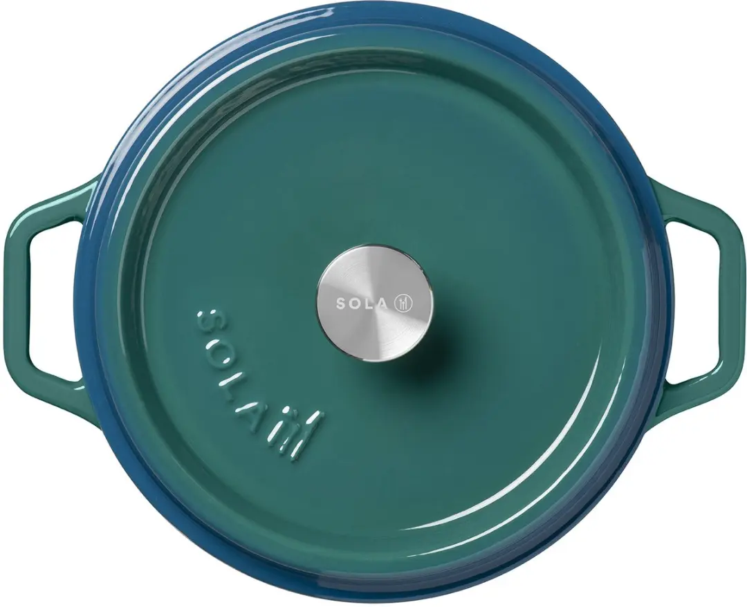 Sola Gietijzeren Braadpan 24cm - Blauw/groen