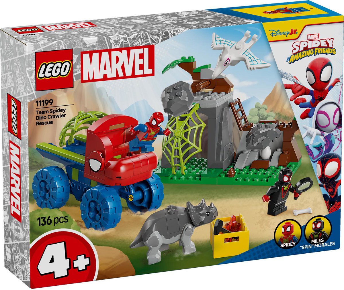 LEGO Marvel Spidey en zijn geweldige vriendjes Team Spidey reddingsmissie met dinotruck - 11199
