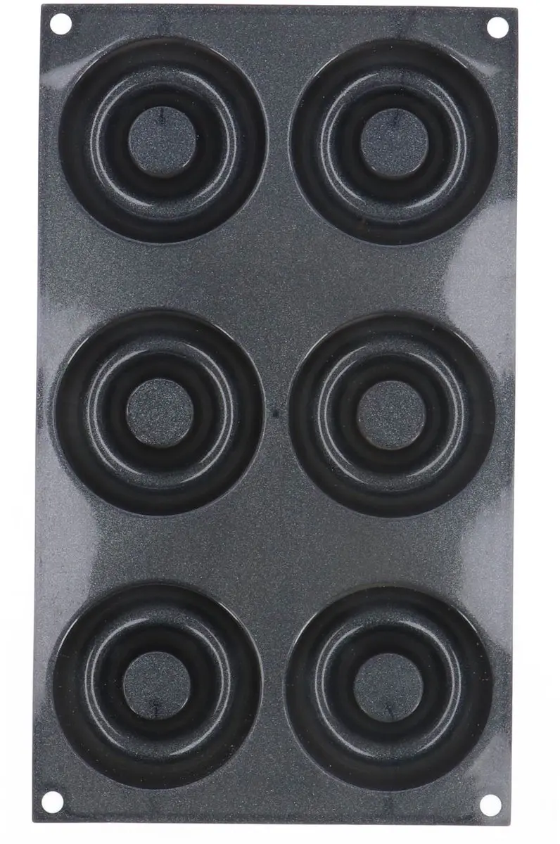 Patisse Donutvorm Starflex - 6 Stuks - Zwart