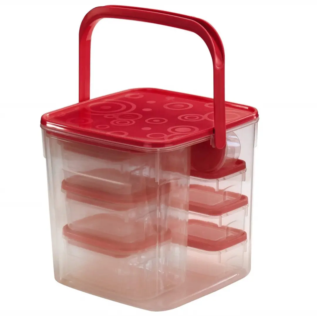 Xavax Vershoudbakjes Set 18-delig - Rood - MPN 00111468
