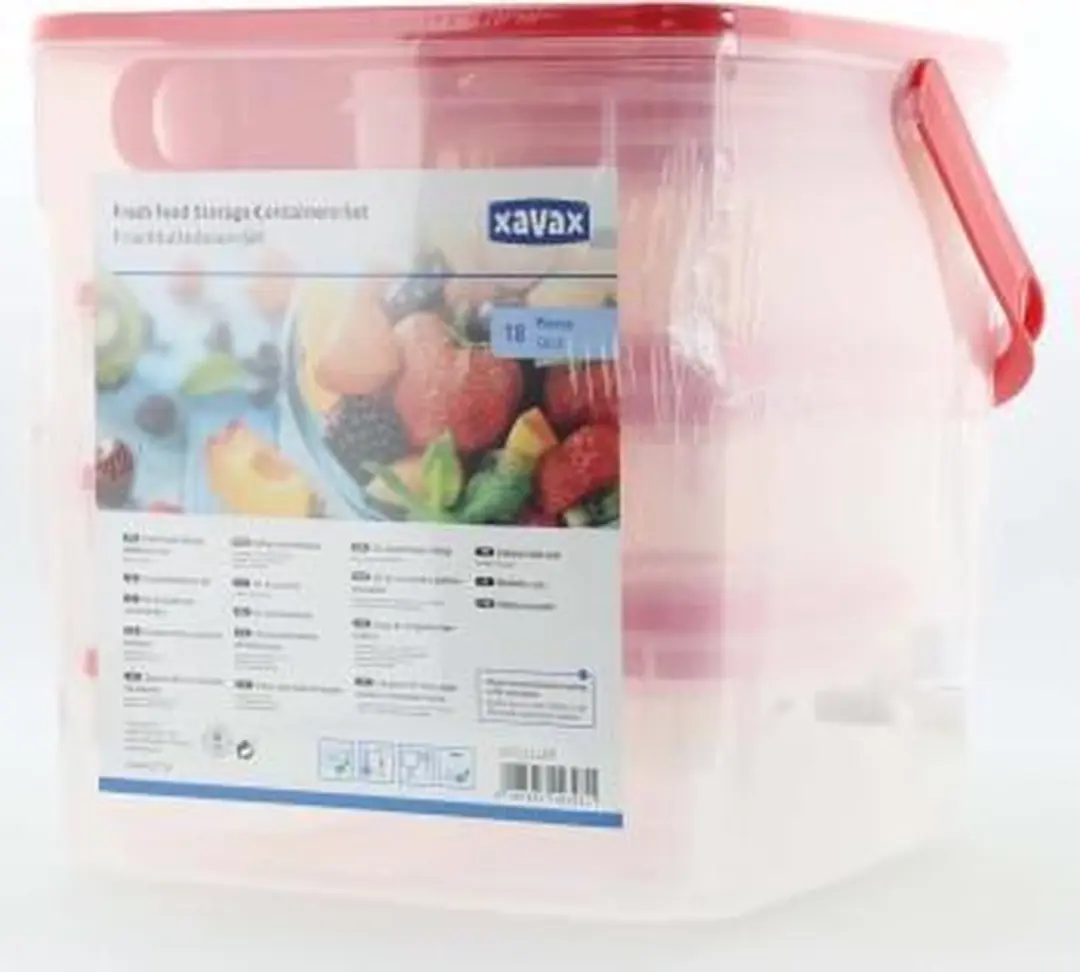 Xavax Vershoudbakjes Set 18-delig - Rood - MPN 00111468