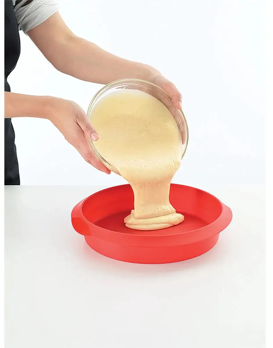 Lékué Cakevorm Rond Ø26cm Siliconen - Rood