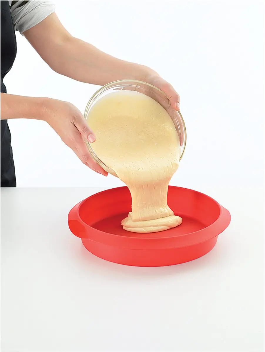 Lékué Cakevorm Rond Ø26cm Siliconen - Rood