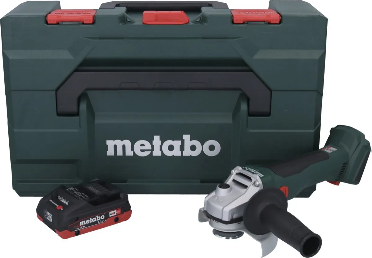 Metabo W 18 L BL 9-125 Haakse Slijper 125mm - 1x 4.0Ah Accu