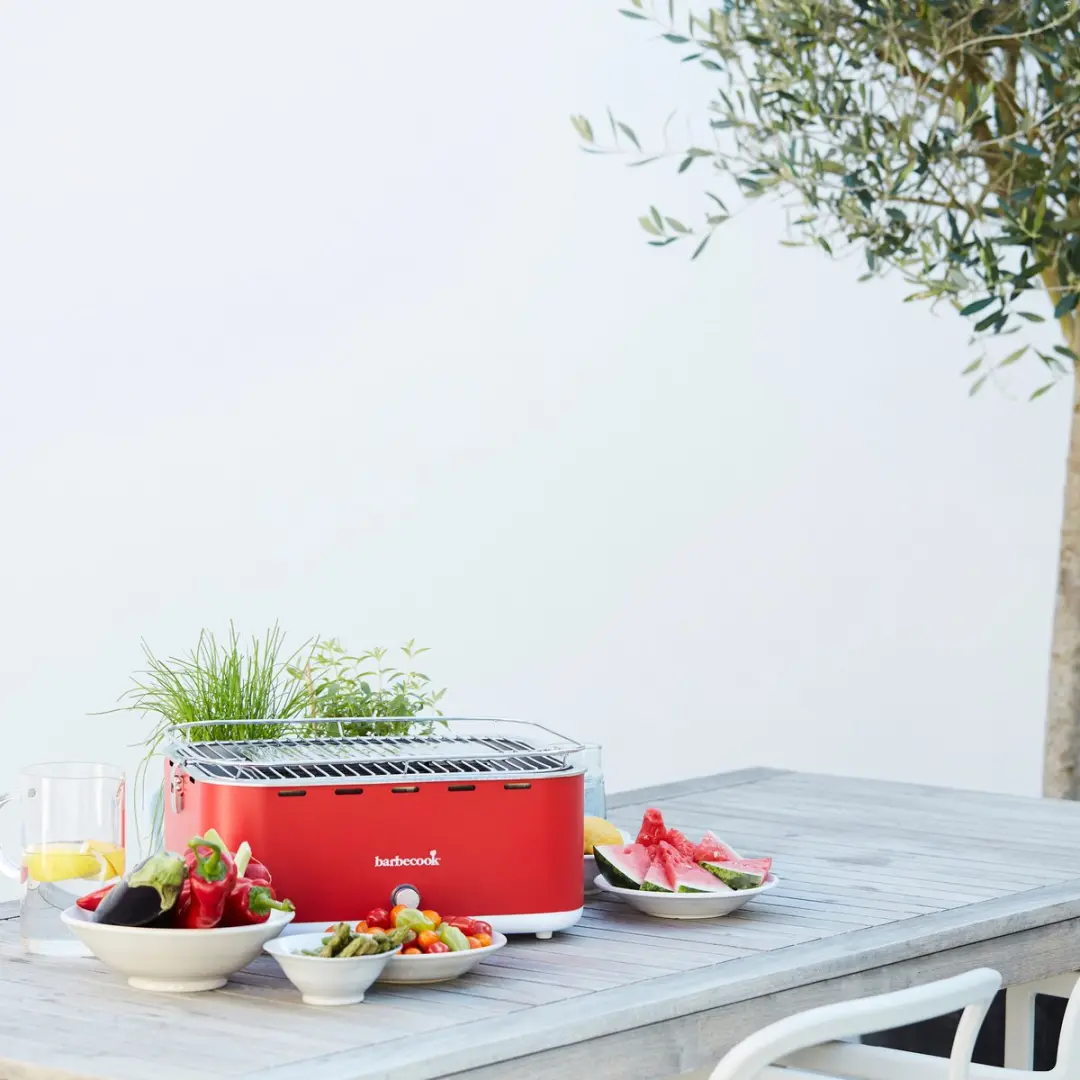 Barbecook Carlo Tafel BBQ Houtskool 33cm - Rood