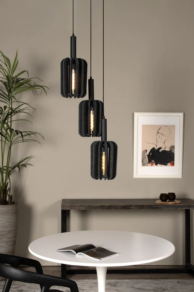 Lucide Rafal Hanglamp Ø50cm - 3xE27 Grijs