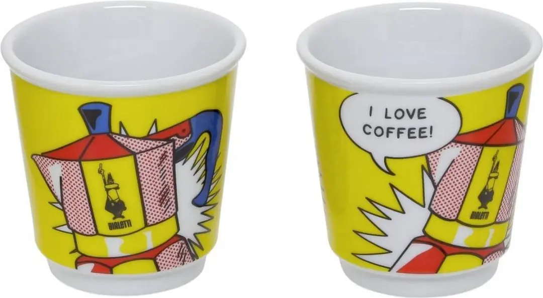 Bialetti Mini Express Lichtenstein - 2 Kopjes - Geel - 90ml