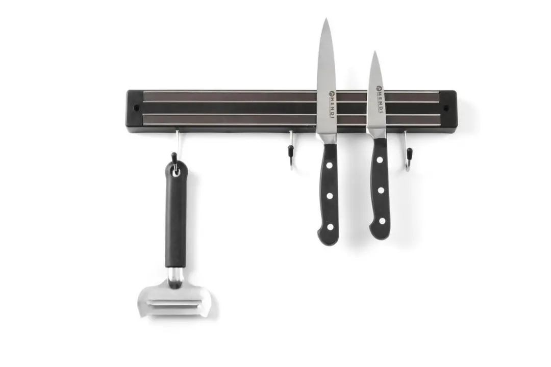 Hendi Messenmagneet 60cm - 6 Haken - Zwart