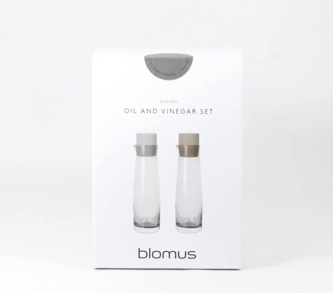 Blomus Olvigo Olie & Azijnschenker - 2 Stuks - Grijs/Bruin
