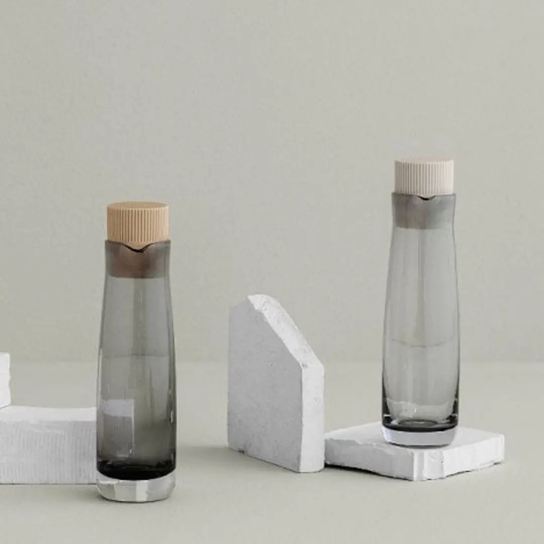 Blomus Olvigo Olie & Azijnschenker - 2 Stuks - Grijs/Bruin