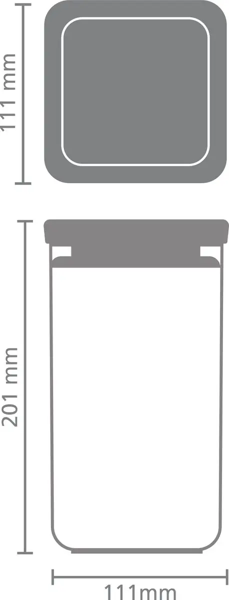 Brabantia Tasty+ Voorraadbus 1,6L - Light Grey