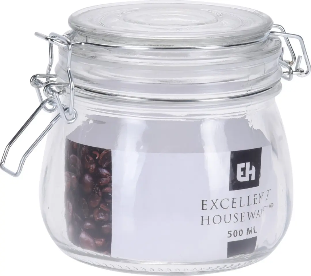 Excellent Houseware Weckpotten Glas 500ml - 20 Stuks