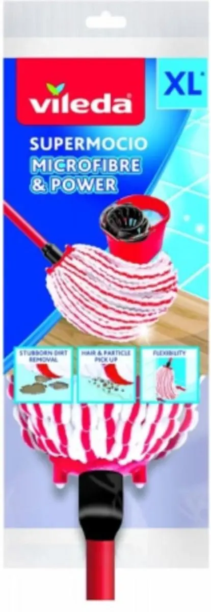 Vileda SuperMocio Microfibre & Power Systeem - Rood/Wit/Grijs