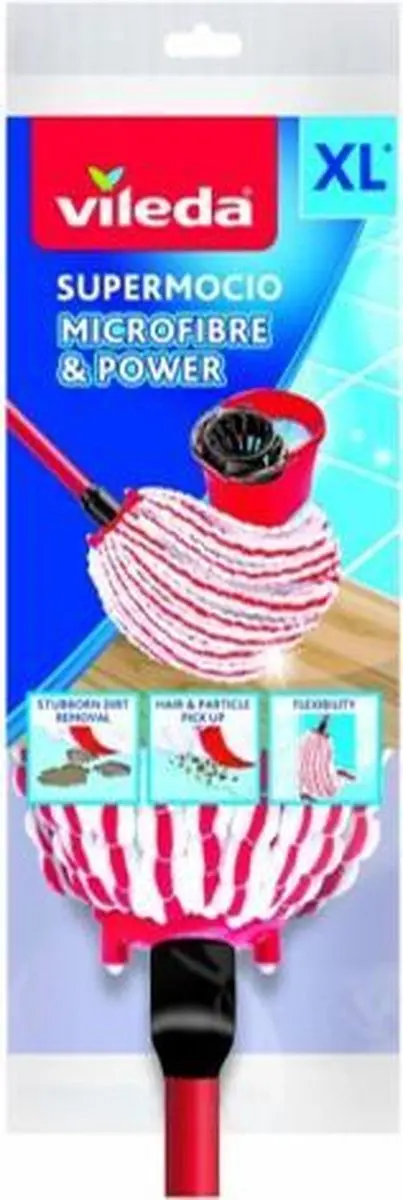 Vileda SuperMocio Microfibre & Power Systeem - Rood/Wit/Grijs - afbeelding 6 van 6