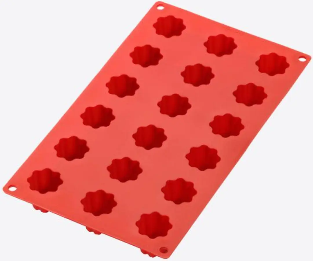 Lékué Mini Cannelés Bordelais Bakvorm 18-delig - Siliconen - Rood