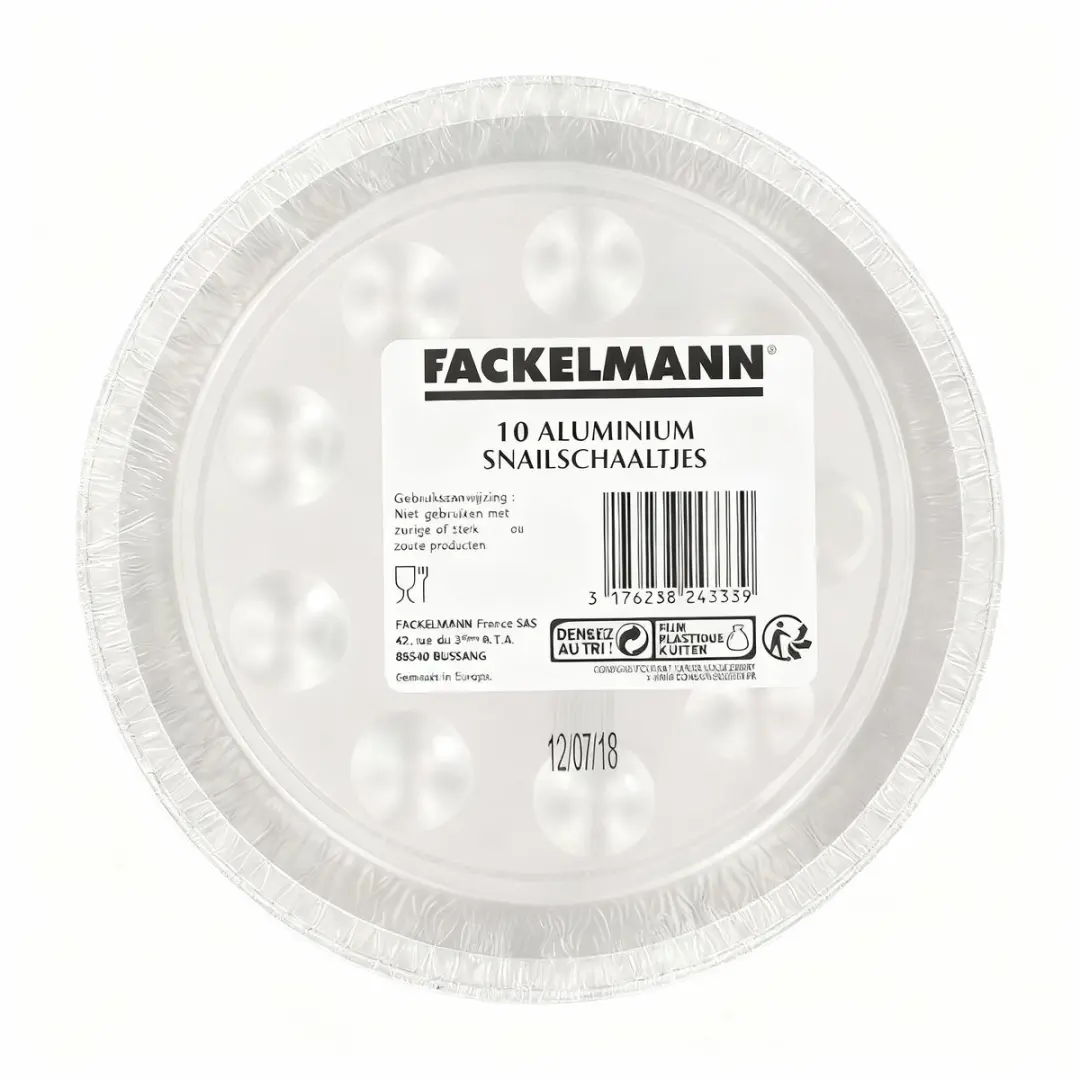 Fackelmann Slakkenborden Set 10 Stuks - Aluminium 17,5cm