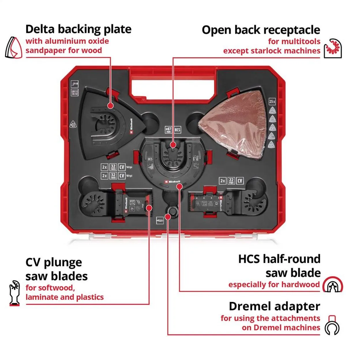 Einhell Multitoolset XLPlus-Case - 35-delig