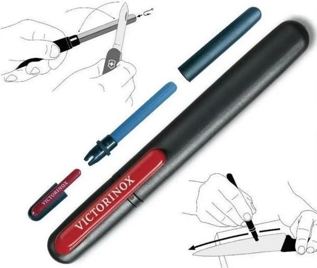 Victorinox Dual Zakmessenscherper Keramiek - Zwart