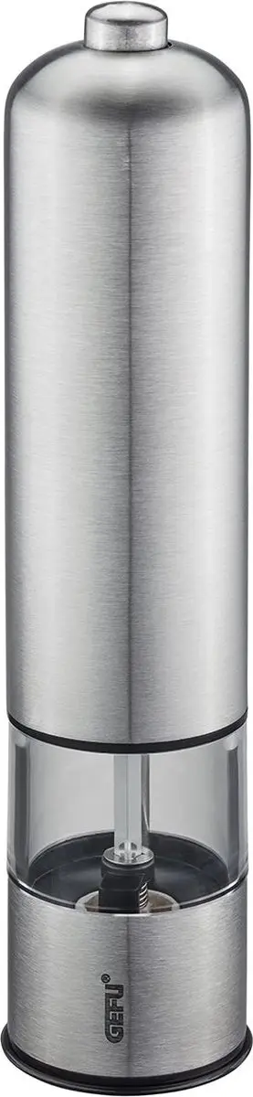 GEFU Trico Elektrische Peper/Zoutmolen 2 Stuks - Keramisch - Zilver
