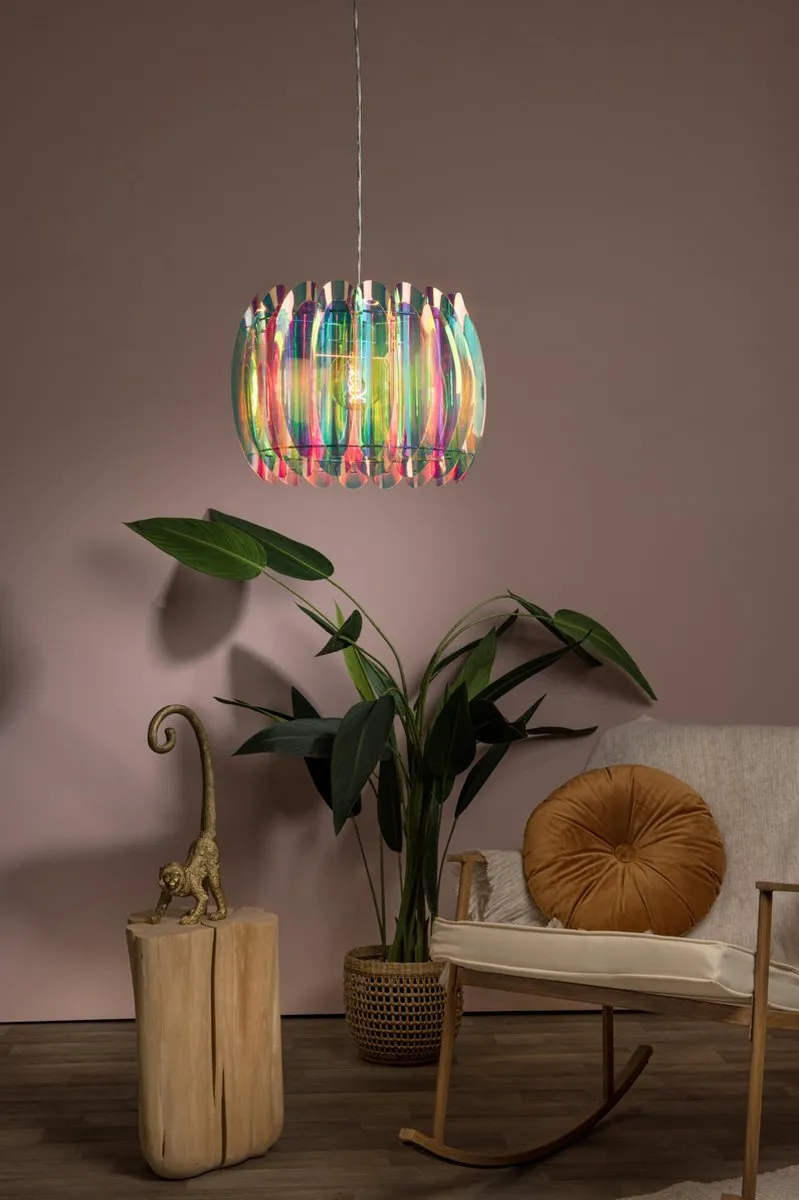 Lucide Glinstar Hanglamp Ø40cm - 1xE27 Multicolor