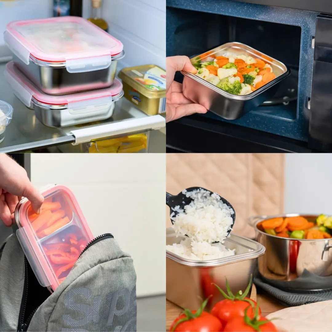 Westmark Roestvrijstalen Lunchbox 1300ml - BPA-vrij - afbeelding 4 van 6