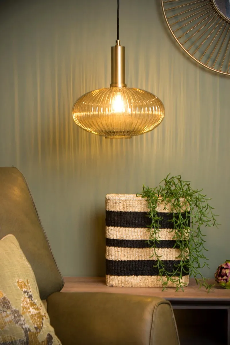 Lucide Maloto Hanglamp Ø30cm - 1xE27 - Amber