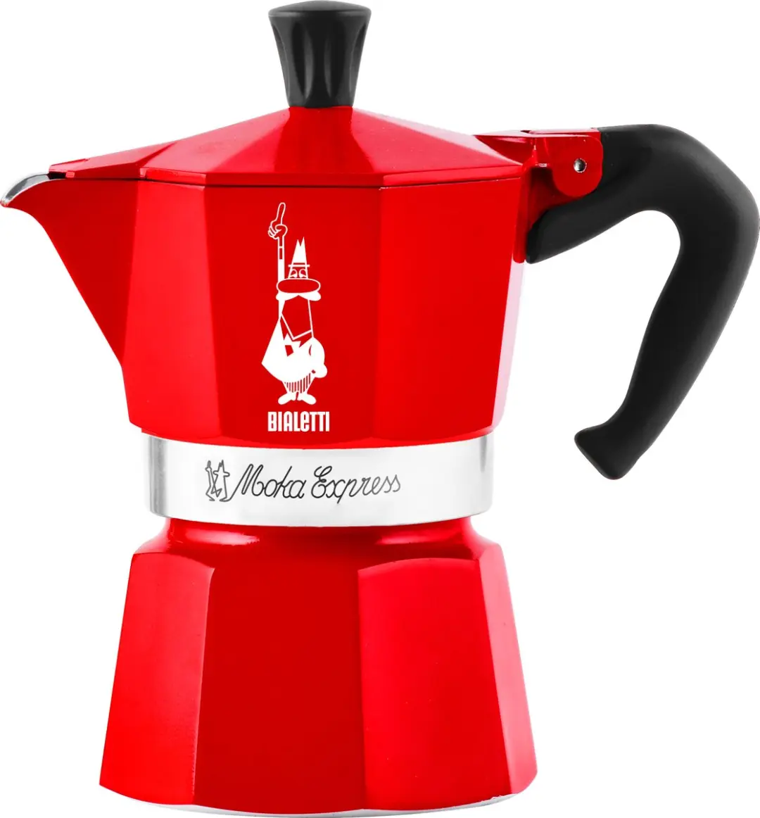 Bialetti Moka Express 6 Koppen - Nutcracker - Rood