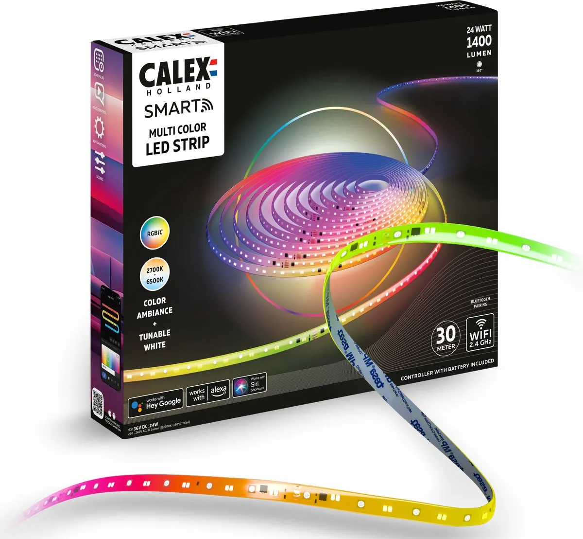 Calex Smart LED Strip RGBIC+CCT 30M