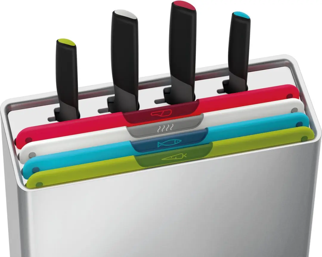 Joseph Joseph Folio Icon Plus Snijplank & Messen 8-delig - Multicolor