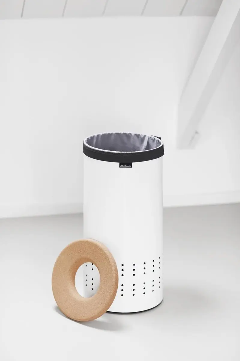 Brabantia Wasmand 35L - Kurken deksel - 30cm - Wit