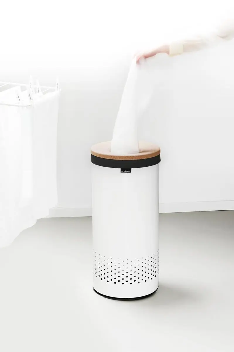 Brabantia Wasmand 35L - Kurken deksel - 30cm - Wit