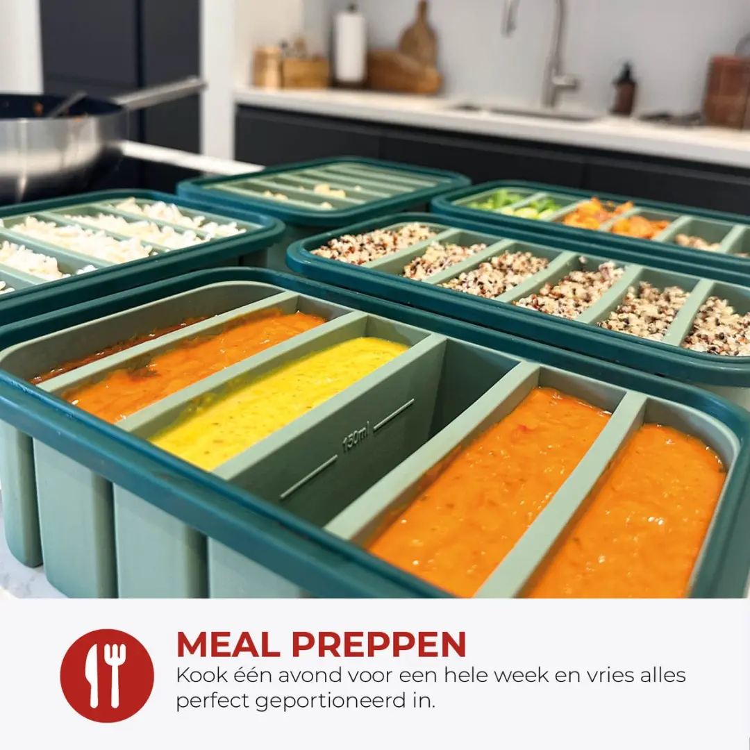 Bourgini Frosti Bits Siliconen Meal Prep Bakjes - 5 Stuks