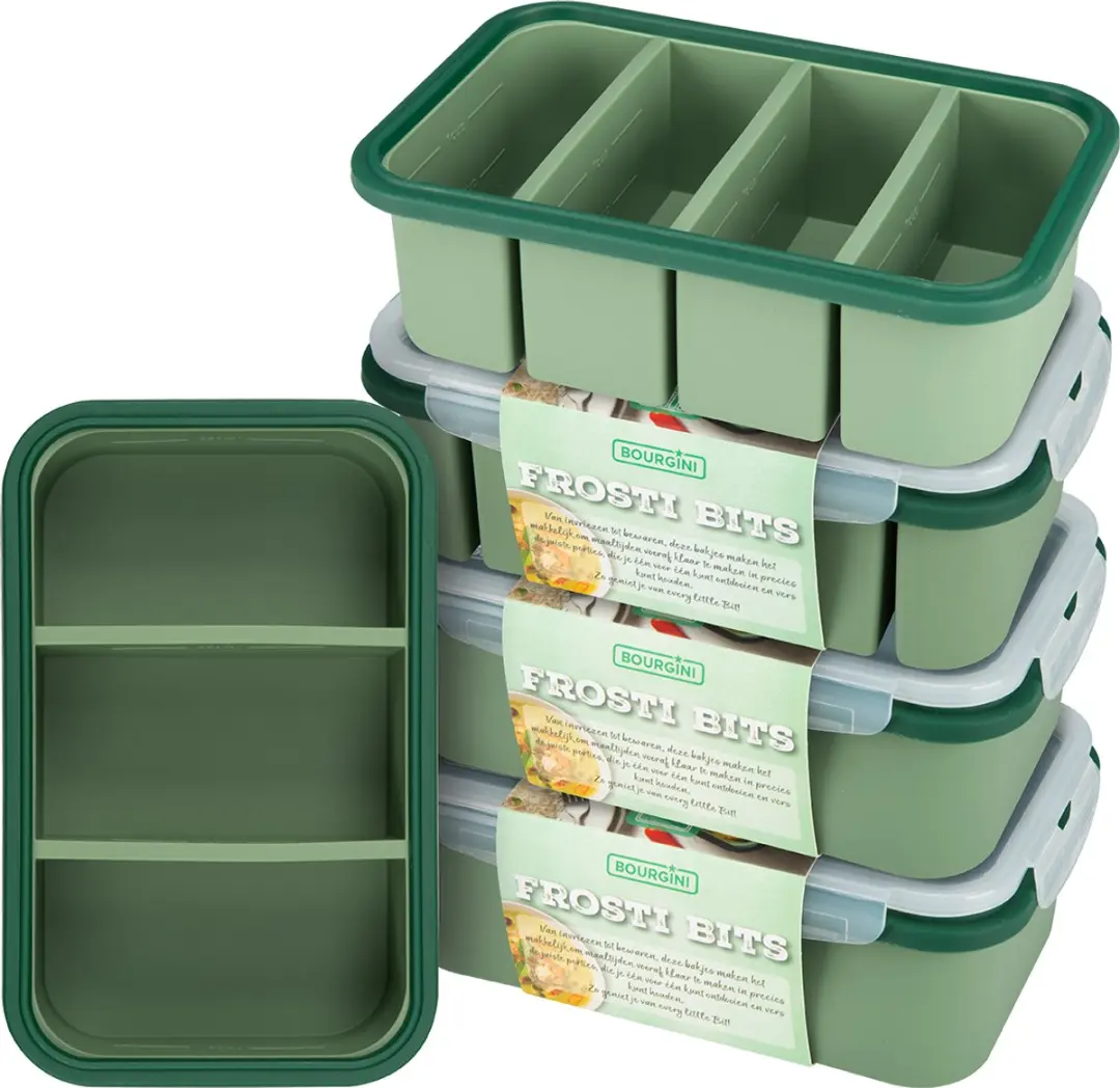 Bourgini Frosti Bits Siliconen Meal Prep Bakjes