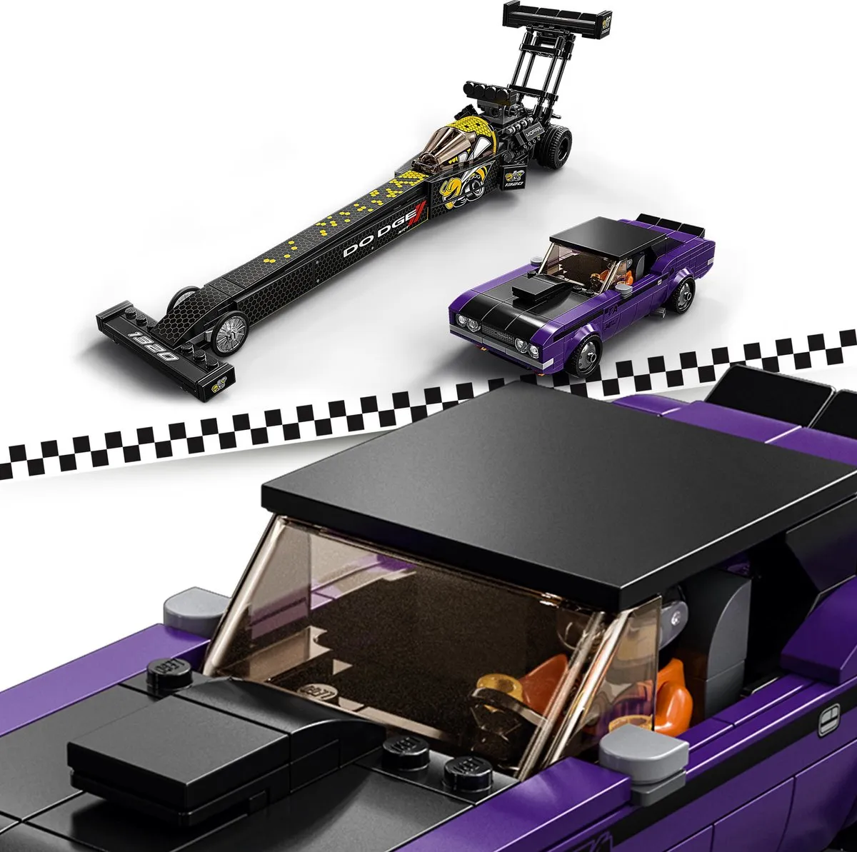 LEGO Speed Champions Mopar Dodge//SRT Top Fuel Dragster & Challenger 76904