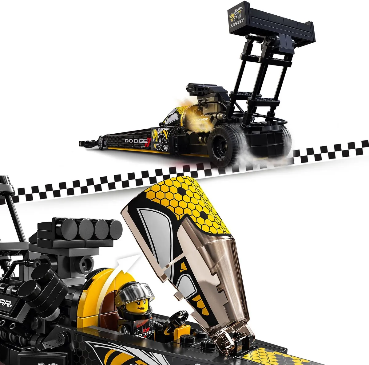LEGO Speed Champions Mopar Dodge//SRT Top Fuel Dragster & Challenger 76904