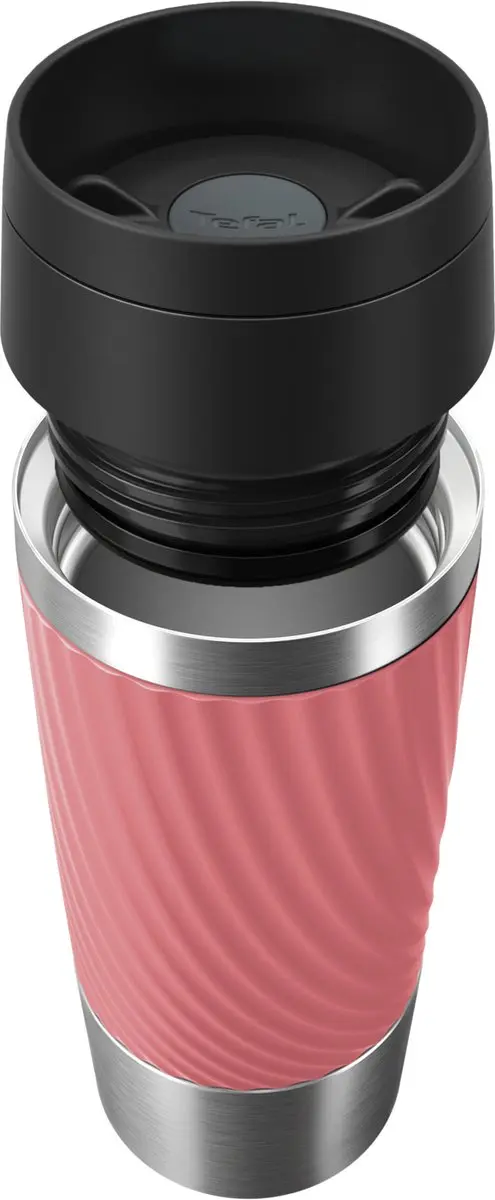 Tefal Travel Mug Classic Twist N2024410 Thermosfles 360ml - Koraalrood - afbeelding 3 van 6